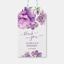 Lilac Purple Watercolor Floral Wedding 