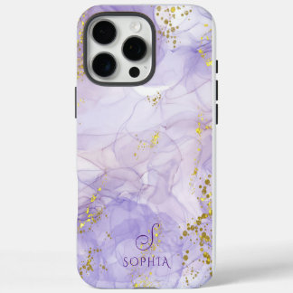 Lilac purple watercolor Ink Customisable iPhone 16 Pro Max Case