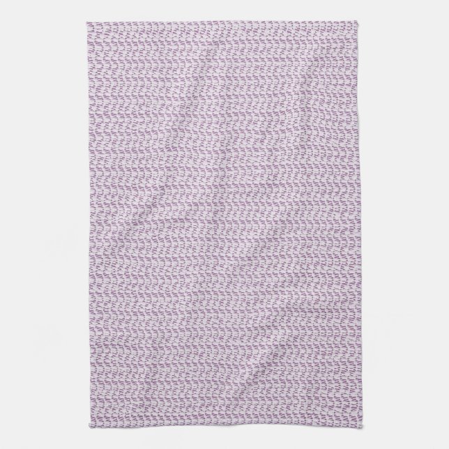 Lilac Purple Weave Mesh Look Tea Towel (Vertical)