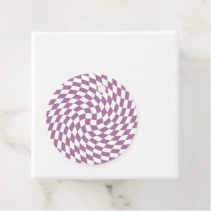 Lilac Purple Wedding Collection Check Chequered   Favour Tags