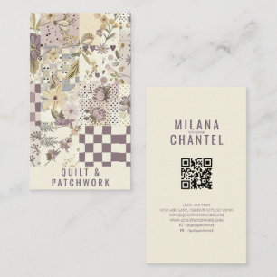 Lilac Quilt Patchwork Handmade Clothing Business Card