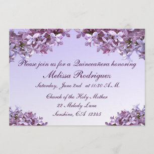 Lilac Quinceanera Invitation