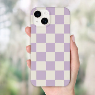 Lilac Retro Check Case-Mate iPhone 14 Case