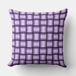 Lilac Ribbon Throw Pillow