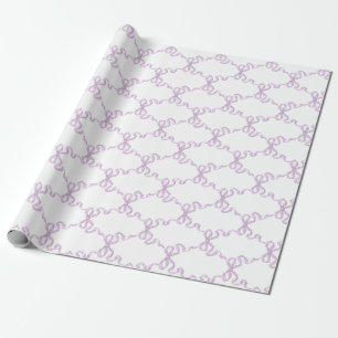 lilac Ribbon Trellis Wrapping Paper