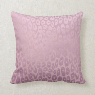 Lilac Rode Golg Glitter Leopard Texture Cushion
