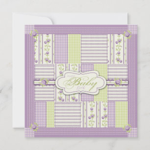 Lilac Rose Quilt Card Square