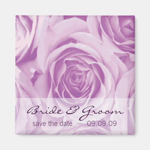 Lilac Roses Save the Date Fridge Magnet