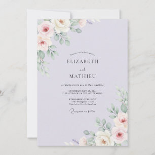 Lilac Serene Romantic Wedding Invitation