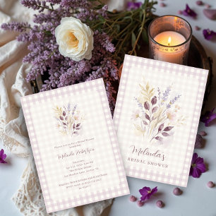 Lilac Shabby Chic Floral Bridal Shower TLW26 Invitation