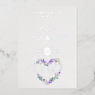 Lilac Shades Heart Luxury Romantic Botanical 