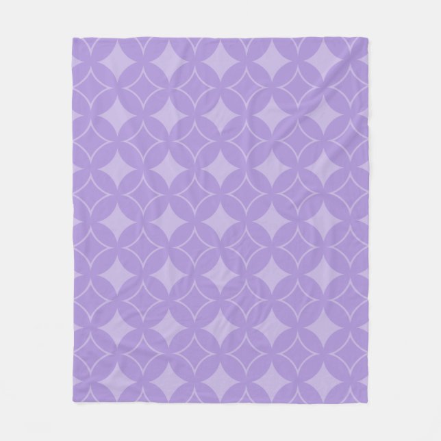 Lilac shippo pattern fleece blanket (Front)