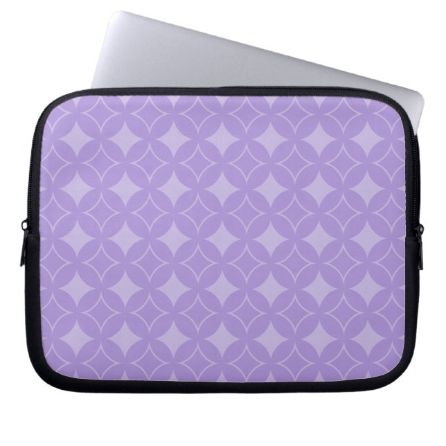 Lilac shippo pattern laptop sleeve (Front)