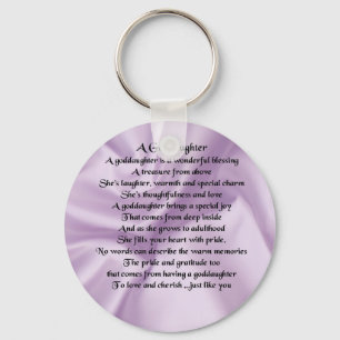 Lilac Silk Goddaughter Key Ring