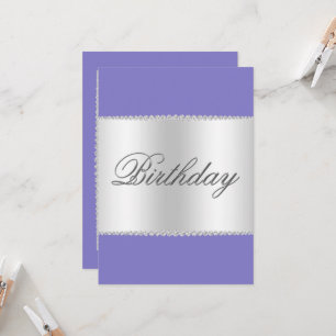 Lilac, Silver & Gems Birthday Invitation
