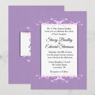 Lilac Simplicity Traditional Wedding Invitation