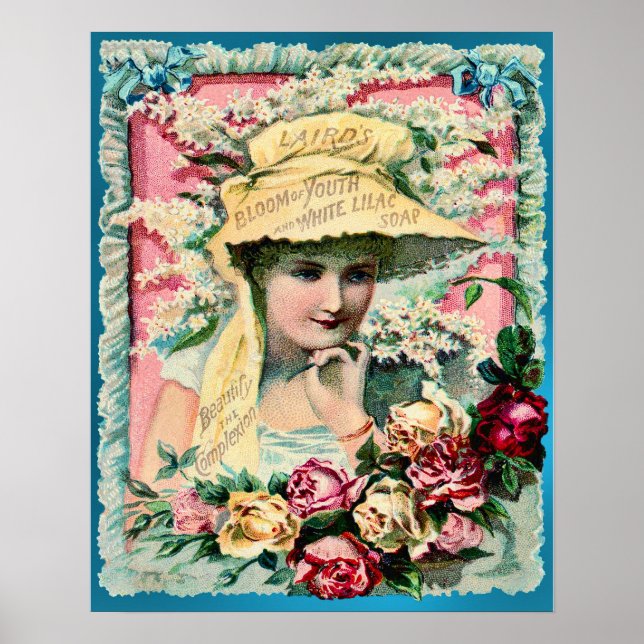 Lilac Soap Lady Vintage Advertisement Poster (Front)