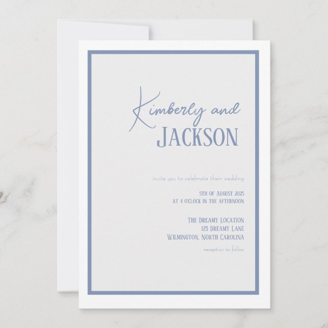 Lilac Soft Simple Spring Wedding Invitation (Front)
