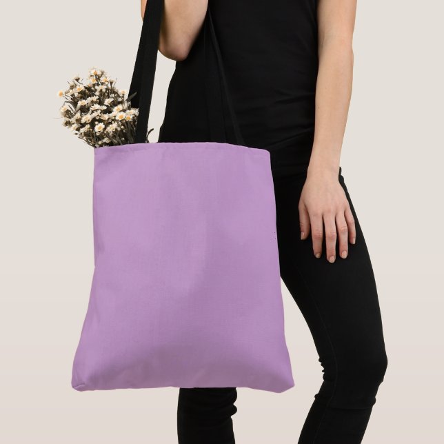 Lilac Solid Blank Colour Tote Bag (Close Up)