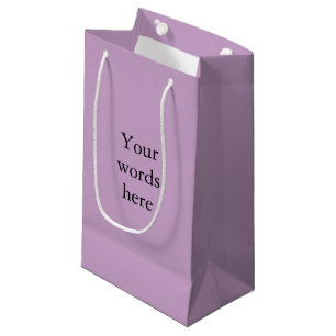 Lilac Solid Colour Personalised Small Gift Bag