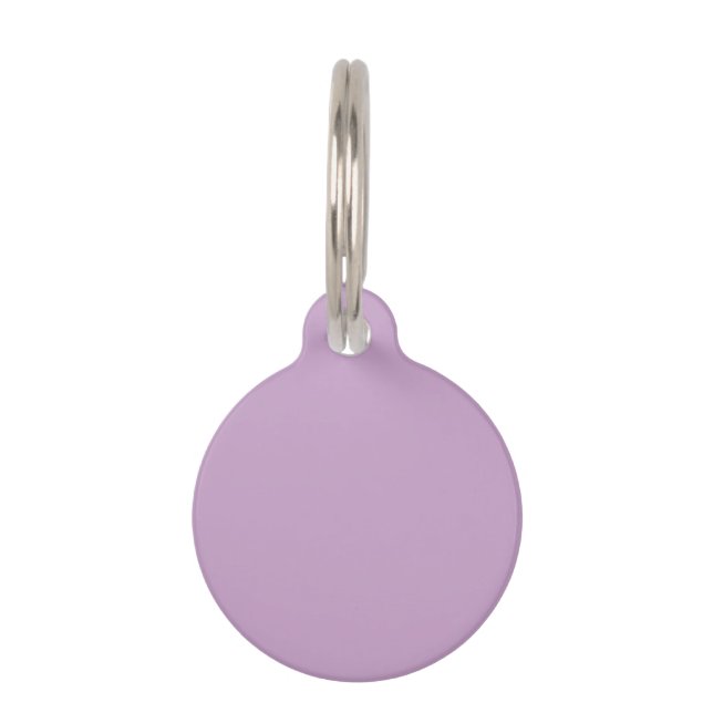 Lilac Solid Colour Pet Tag (Front)