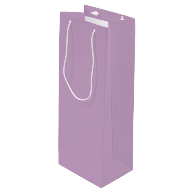 Lilac Solid Colour Wine Gift Bag (Front Angled)