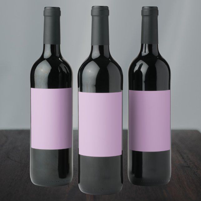 Lilac Solid Colour Wine Label (Creator Uploaded)