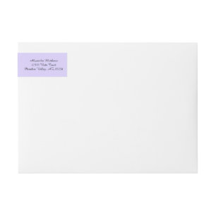 Lilac Solid Colour Wrap Around Label