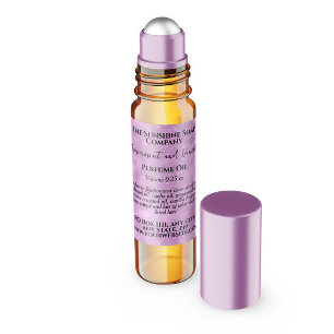Lilac Sparkles Perfume Roller Bottle label