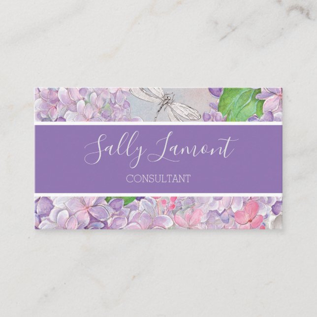 Lilac Spring Consultant Coach Business Card (Front)