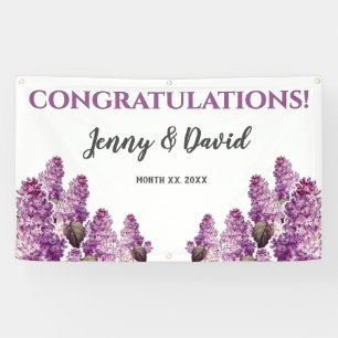 Lilac Spring Garden Hanging Wedding Banner