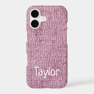 Lilac Squares Texture Print iPhone X Case