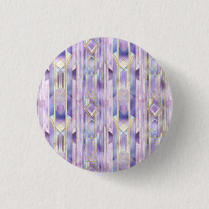 Lilac Stained Glass Elegance 3 Cm Round Badge