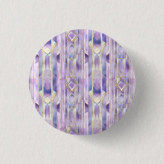 Lilac Stained Glass Elegance 3 Cm Round Badge