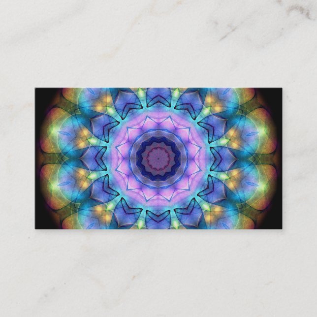 Lilac Stained Glass Window Business Card (Front)
