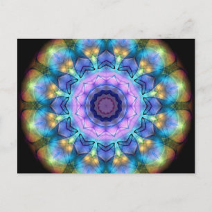 Lilac Stained Glass Window Postcard