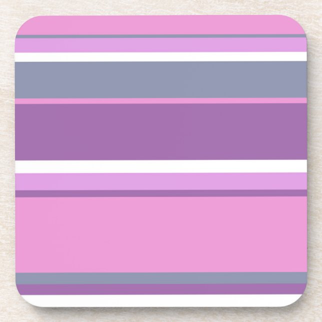 Lilac stripes coaster (Front)