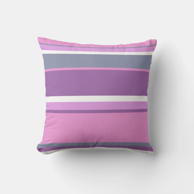 Lilac stripes cushion (Front)