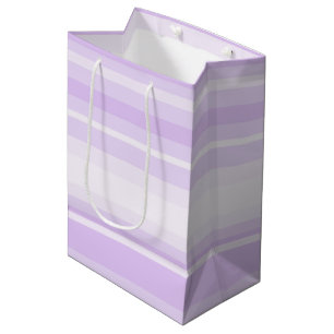 Lilac stripes medium gift bag