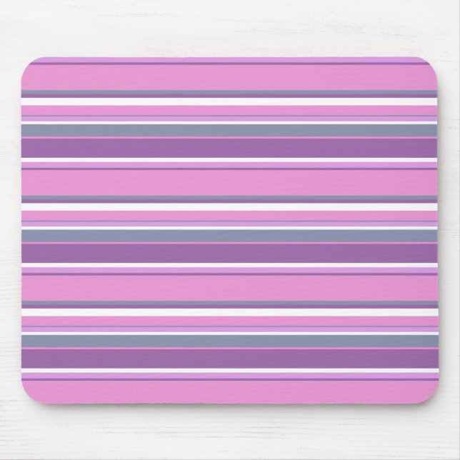 Lilac stripes mouse mat (Front)