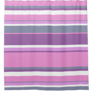 Lilac stripes shower curtain