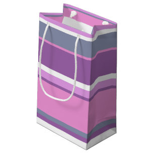 Lilac stripes small gift bag