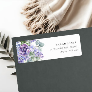 Lilac Succulent Eucalyptus Botanical Bunch Address
