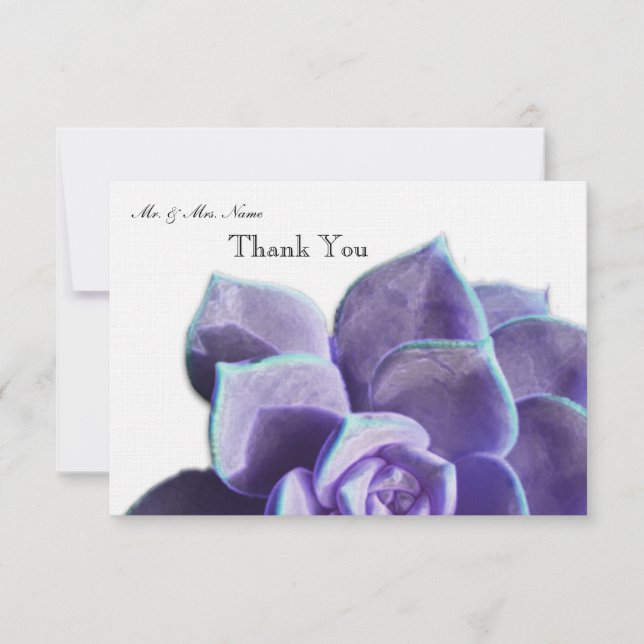 Lilac Succulent Thank You (Front)