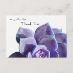 Lilac Succulent Thank You Card