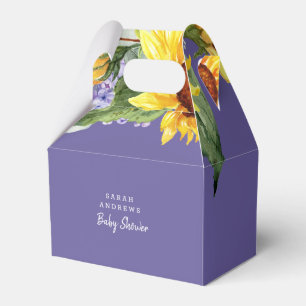 Lilac & Sunflower Baby Shower  Favour Box