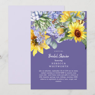 Lilac & Sunflower Virtual Bridal Invitation