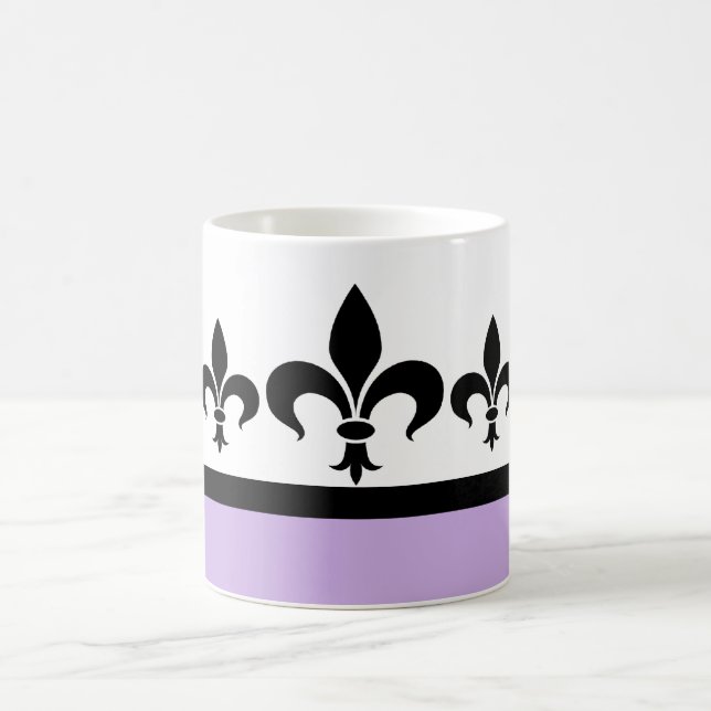 Lilac Swanky Fleur De Lis Mug (Center)