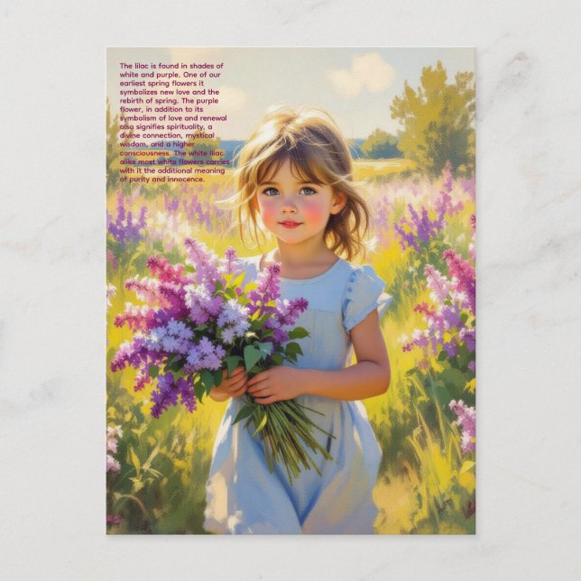 Lilac Symbolism Postcard (Front)
