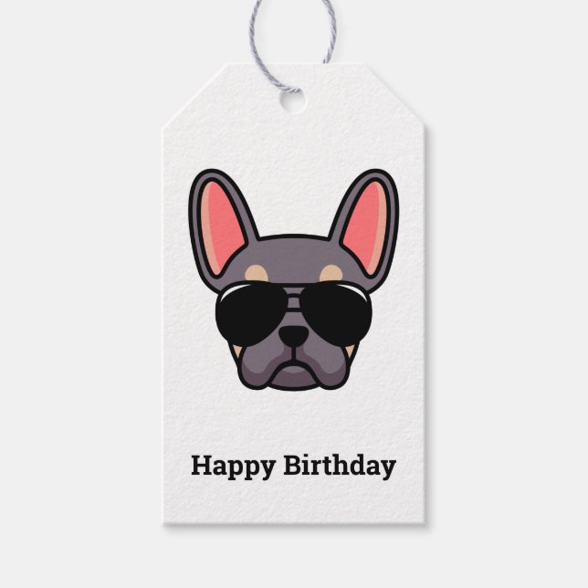 Lilac Tan French Bulldog Gift Tags (Front)